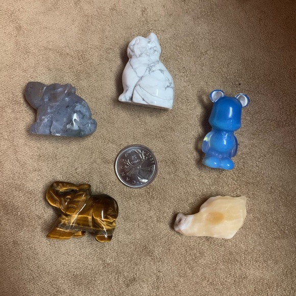 Lot of 5 Crystal Carvings - Picture 3 of 8